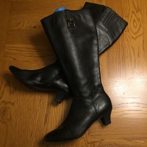 Black leather Eddie Bauer knee high boots